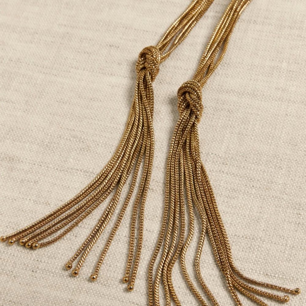 KNOTTED TASSEL EARRINGS | AUREUS + ARGENT